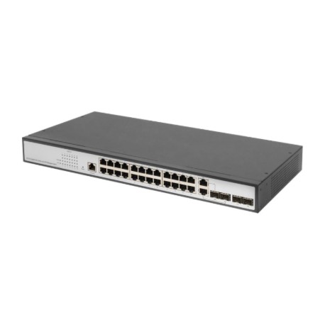 DIGITUS 24-Port Gigabit Switch, 19 Inch, Managed, 2 Uplinks