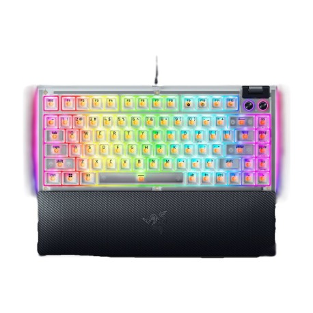 Razer Hot-swappable Mechanical Gaming Keyboard | BlackWidow V4 75% | Gaming Keyboard | Wired | US | Phantom White Edition | USB 