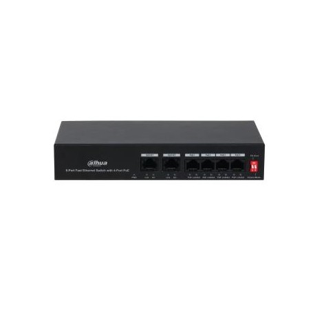 Switch|DAHUA|PFS3006-4ET-36|PoE ports 4|36 Watts|DH-PFS3006-4ET-36