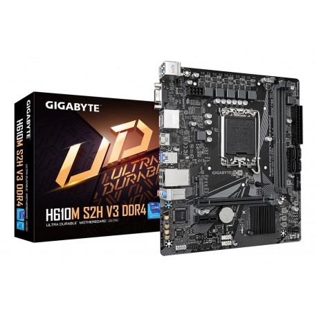 Mainboard|GIGABYTE|Intel H610|LGA1700|Micro-ATX|Memory DDR4|Memory slots 2|1xPCI-Express 3.0 1x|1xPCI-Express 4.0 16x|1xM.2|1x15