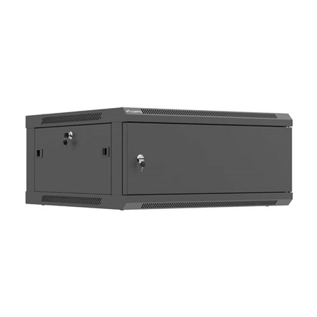 Lanberg Wall mounted installation cabinet 19" 4U 600X600 | WF01-6604-00B | Black