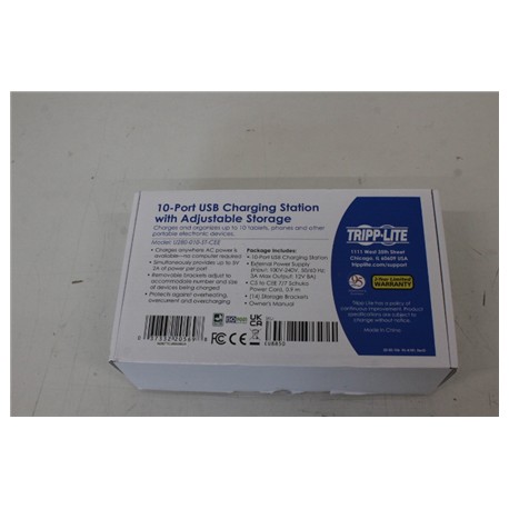 Tripp Lite 10 Port USB Charging Station with Adjustable Storage | U280-010-ST-CEE | UNPACKED, SCRATCHED