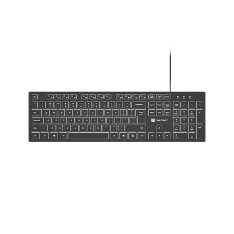 Natec Herring Glow | Keyboard | Wired | US | Black | USB Type-A