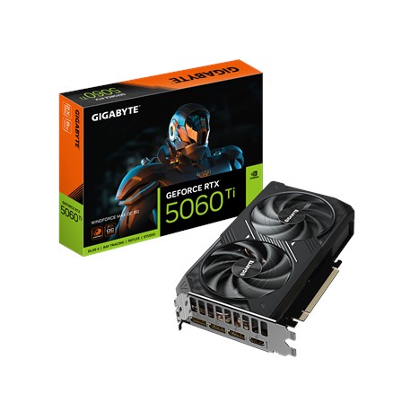 Gigabyte GeForce RTX 5060 Ti WINDFORCE MAX OC 8G | NVIDIA | 8 GB | GeForce RTX 5060 Ti | GDDR7 | HDMI ports quantity 1 | PCI-E 5