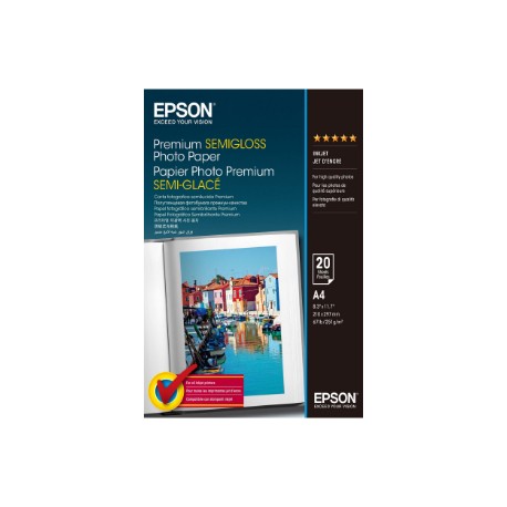 Premium Semigloss Photo Paper, DIN A4, 251g/mÂ², 20 Sheets | A4