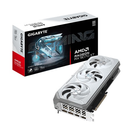 Gigabyte Radeon RX 9070 XT GAMING OC ICE 16G | AMD | 16 GB | Radeon RX 9070 XT | GDDR6 | HDMI ports quantity 2 | PCI-E 5.0