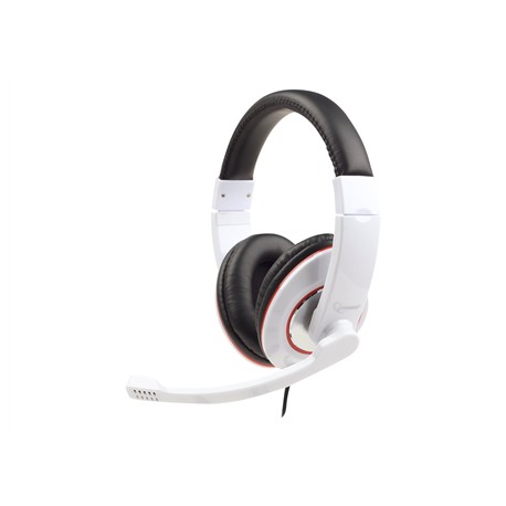 Gembird | MHS-001-GW | Stereo headset | Built-in microphone | 3.5 mm | Glossy white