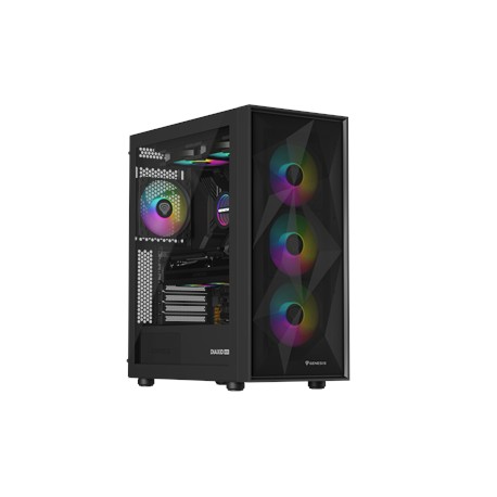 Genesis Gaming PC Case | Diaxid 605 ARGB | Black | Midi Tower | Power supply included No
