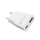 Natec Ribera USB Charger Gan Slim USB 1X USB-A + 1X USB-C 20W | NUC-2376