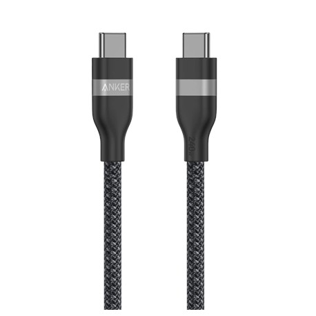 Anker USB-C to USB-C Cable Braided, 0.9m, 240W, Black | Anker USB-C Braided Cable, 0.9 m