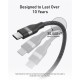 Anker USB-C to USB-C Cable Braided, 0.9m, 240W, Black | Anker USB-C Braided Cable, 0.9 m