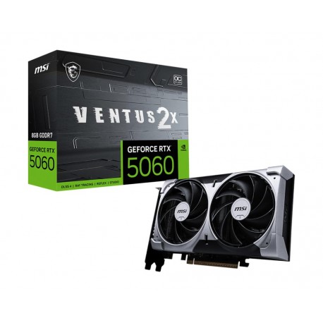 Graphics Card|MSI|NVIDIA GeForce RTX 5060|8 GB|GDDR7|128 bit|PCIE 5.0 16x|Dual Slot Fansink|RTX50608GVENTUS2XOC