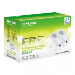 TP-LINK | Passthrough Powerline 600 Starter Kit | TL-PA4010P KIT | 10/100 Mbit/s | Ethernet LAN (RJ-45) ports 1 | Data transfer 