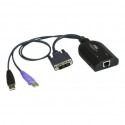 Aten | USB DVI Virtual Media KVM Adapter with Smart Card Support | KA7166 | Link: 1 x RJ-45 Female, Computer: 2 x USB Type A Mal