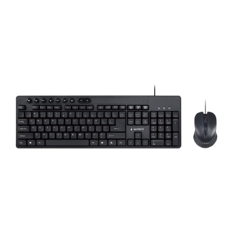 Gembird | Multimedia desktop set | KBS-UM-04 | Keyboard and Mouse Set | Wired | Mouse included | US | Black