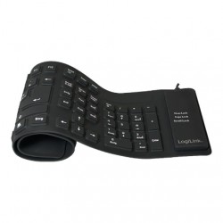 Logilink | Flexible waterproof Keyboard USB + PS/2 | ID0019A | Flexible keyboard | Wired | DE | Black