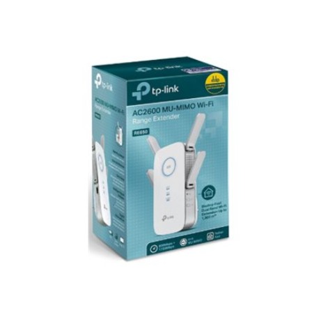 TP-LINK | AC2600 Wi-Fi Range Extender | RE650 | 802.11ac | 2.4GHz/5GHz | 800+1733 Mbit/s | 10/100/1000 Mbit/s | Ethernet LAN (RJ