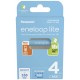 Panasonic | Rechargeable Batteries | ENELOOP Lite BK-4LCCE/4BE | AAA | 550 mAh | 4 pc(s)