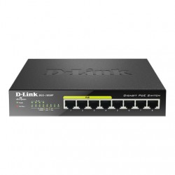 D-Link | 8-Port Gigabit PoE Switch (4xPoE) | DGS-1008P | Unmanaged | Desktop | Power supply type External