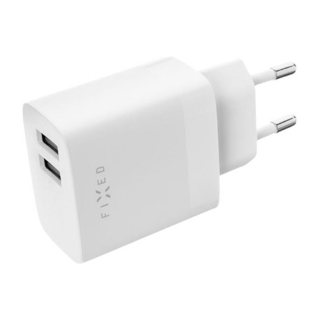 FIXED Dual USB Travel Charger 17W, White | Fixed