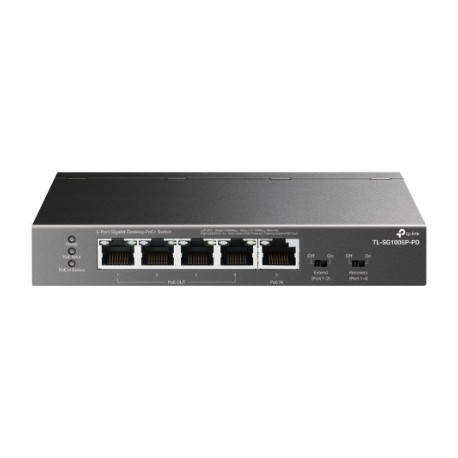 TP-LINK | 5-Port Gigabit Desktop Switch with 4-Port PoE | TL-SG1005P-PD | Unmanaged | Desktop/Wall mountable