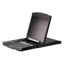 Aten 8-Port PS/2-USB VGA Dual Rail 19" LCD KVM Switch with Daisy-Chain Port and USB Peripheral Support | CL5808N