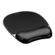 Fellowes | Mouse pad with wrist support CRYSTAL | Mouse pad with wrist pillow | 202 x 235 x 25 mm | Black