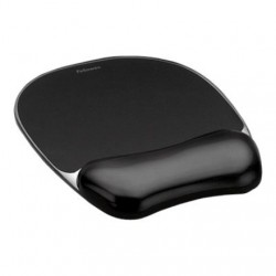 Fellowes | Mouse pad with wrist support CRYSTAL | Mouse pad with wrist pillow | 202 x 235 x 25 mm | Black