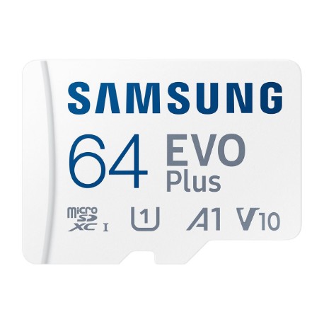Samsung | MicroSD Card | EVO Plus | 64 GB | microSDXC Memory Card | Flash memory class U1, V10, A1