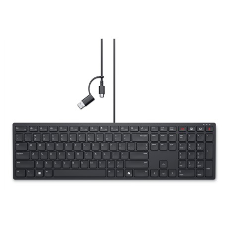 Dell | KB525C | Keyboard | Wired | Estonian | Black | USB-C