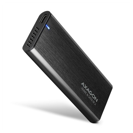 AXAGON External USB-C 3.2 Gen 2 metal box for M.2 NVMe & SATA SSD disks | EEM2-SB2