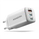 AXAGON GaN wallcharger 3x port (USB-A + 2x USB-C), PD3.0/PPS/QC4+/SFC2.0/AFC/SCP/FCP/Apple, 65W | ACU-DPQ65W
