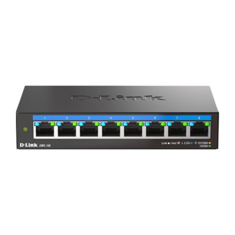 D-LINK DMS-108/E 8-Port 2.5G Multi-Gigabit Desktop Switch | D-Link
