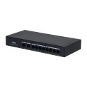 PoE šakotuvas 8*1000Mbps PoE portai ir 2 Uplink 1000Mbps, Port(1-8)-30W, Total-65W