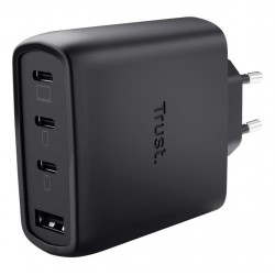 MOBILE CHARGER WALL MAXO 65W/4-PORT GAN BLACK 26067 TRUST