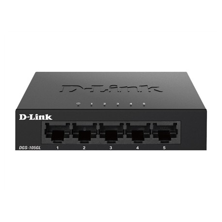 D-Link | Ethernet Switch | DGS-105GL/E | Unmanaged | Desktop | Gigabit Ethernet (copper) ports quantity 5