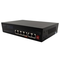 PoE šakotuvas 1000Mbps 4portų +2G uplink