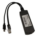 PoE 10/100M spliteris 10W, USB-C 5V 2A
