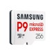 Samsung P9 Express | MicroSD Card | 256 GB | microSDXC | Flash memory class U3, V30, A1