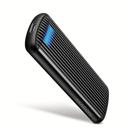 AXAGON USB-C 10Gbps M.2 NVMe SSD Enclosure, Screwless, RIBBED Aluminum | EEM2-SC