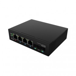 Lanberg Switch Light IndustrialPoE 1xBT 3xAT 2xSFP Din Unmanagment Gigabit Ethernet | ILGE-4P-2S-90 | Unmanaged