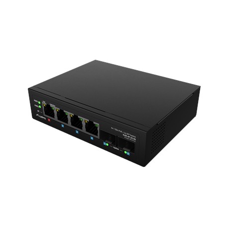 Lanberg Switch Light IndustrialPoE 1xBT 3xAT 2xSFP Din Unmanagment Gigabit Ethernet | ILGE-4P-2S-90 | Unmanaged