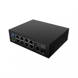 Lanberg Switch PoE 4xBT 4xAT SFP/ETH Din Unmanagment Fast Ethernet | ILFE-8P-1GE-1S-120 | Unmanaged | Din rail, Rack