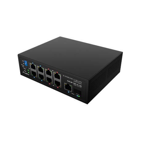Lanberg Switch PoE 4xBT 4xAT SFP/ETH Din Unmanagment Fast Ethernet | ILFE-8P-1GE-1S-120 | Unmanaged | Din rail, Rack