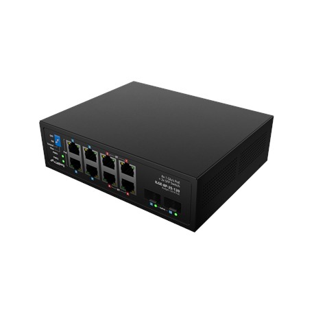 Lanberg Switch PoE 4xBT 4xAT 4xSFP Din Unmanagment Gigabit Ethernet | ILGE-8P-2S-120 | Unmanaged | Din rail