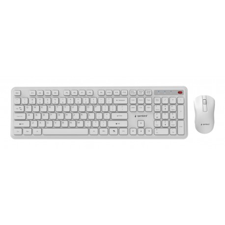 KEYBOARD +MOUSE WRL ENG/WH KBS-WPS-01-W GEMBIRD