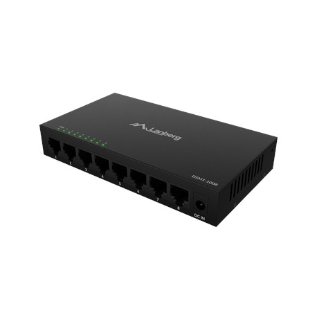 Lanberg Switch 8x1GB/s Unmanagment Gigabit Ethernet Desktop 12V metal case | DSM1-1008