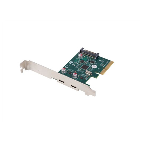 Lanberg PCI-Express X1 Card to 2X USB-C 3.2 GEN 2X1 Low profile | PCE-UC3-002