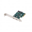 Lanberg PCI-Express X1 Card to 2X USB-C 3.2 GEN 2X1 Low profile | PCE-UC3-002
