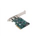 Lanberg PCI-Express X1 Card to 2X USB-C 3.2 GEN 2X1 Low profile | PCE-UC3-002